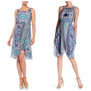 Nanette Lepore chiffon faux wrap dress